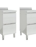 vidaXL Profesionálne kuchynské skrinky s 2 zásuvkami 2 ks 50x60x96 cm