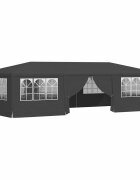 vidaXL Profesionálny párty stan+bočné steny 4x9 m antracitový 90 g/m²