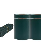 vidaXL PVC ochranné pásy na ochranu súkromia 140x019 m matné zelené