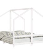 vidaXL Rám detskej postele biely 2x(80x200) cm masívna borovica