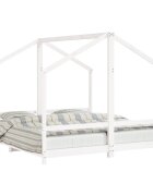 vidaXL Rám detskej postele biely 2x(90x200) cm masívna borovica