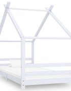 vidaXL Rám detskej postele biely 90x200 cm borovicový masív