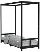 vidaXL Rám detskej postele čierny 80x200 cm masívna borovica