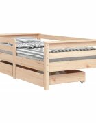 vidaXL Rám detskej postele so zásuvkami 70x140 cm masívna borovica