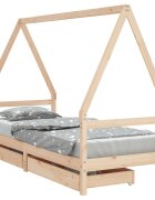 vidaXL Rám detskej postele so zásuvkami 90x200 cm masívna borovica