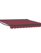 vidaXL Rám markízy Vínovo červená 300 x 250 cm Polyester s PU povrchom
