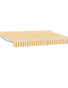 vidaXL Rám markízy Žltá a biela 250 x 200 cm Polyester s PU povrchom