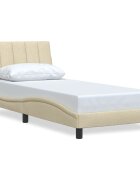 vidaXL Rám postele bez matraca Hanko krémová 90x200 cm Látka