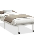 vidaXL Rám postele bez matraca Skladací Biela 90x190 cm Oceľ