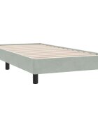 vidaXL Rám postele bez matraca Svetlosivá 90x210 cm Zamat