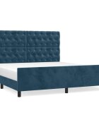 vidaXL Rám postele bez matraca tmavomodrý 160x200 cm zamat