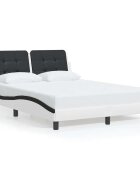 vidaXL Rám postele bez matraca Zadar bielo-čierny 120x200 cm umelá koža
