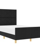 vidaXL Rám postele s čelnou doskou Čierna 120 x 200 cm látka