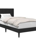 vidaXL Rám postele s čelnou doskou Čierna 90 x 190 cm Zamat