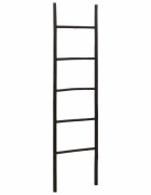 vidaXL Rebrík na deky Čierna 50 x 190 cm Bambus