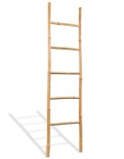 vidaXL Rebrík na uteráky s 5 priečkami bambus 150 cm