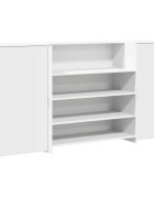 vidaXL Recepčný pult biely 200x50x1035 cm umelé drevo