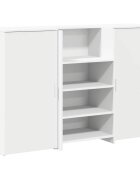 vidaXL Recepčný stôl biely 155x50x1035 cm kompozitné drevo