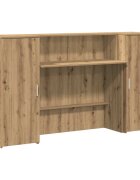 vidaXL Recepčný stôl dub artisan 180x50x1035 cm kompozitné drevo