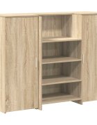 vidaXL Recepčný stôl dub sonoma 135x50x1035 cm kompozitné drevo