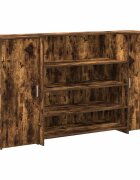 vidaXL Recepčný stôl dymový dub 180x50x1035 cm kompozitné drevo