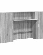 vidaXL Recepčný stôl sivý dub sonoma 200x50x1035 cm kompozitné drevo