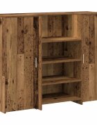 vidaXL Recepčný stôl staré drevo 135x50x1035 cm kompozitné drevo