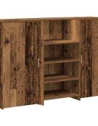 vidaXL Recepčný stôl staré drevo 155x50x1035 cm kompozitné drevo
