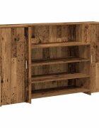 vidaXL Recepčný stôl staré drevo 180x50x1035 cm kompozitné drevo