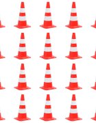 vidaXL Reflexné dopravné kužele 20 ks červeno-biele 50 cm