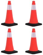 vidaXL Reflexné dopravné kužele s ťažkými základňami 4 ks 50 cm