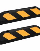 vidaXL Reflexné parkovacie bloky 2 ks 56x15x10 cm gumené