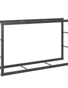 vidaXL Regál na krbové drevo čierny 110x30x61 cm oceľ