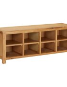 vidaXL Regál na topánky 114x37x45 cm dubový masív