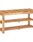 vidaXL Regál na topánky 90x32x46 cm masívne akáciové drevo
