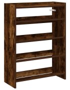 vidaXL Regál na topánky dymový dub 60x25x81 cm kompozitné drevo