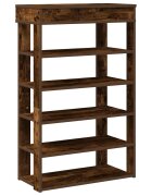 vidaXL Regál na topánky dymový dub 60x30x98 cm kompozitné drevo