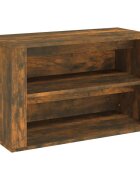 vidaXL Regál na topánky dymový dub 75x35x45 cm spracované drevo