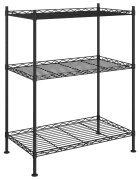 vidaXL Regál s 3 policami 60x35x76 cm čierny 150 kg