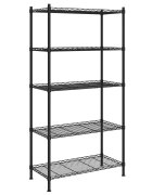 vidaXL Regál s 5 policami 90x35x180 cm čierny 250 kg