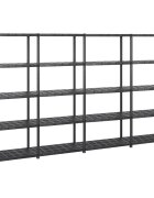 vidaXL Regál s 5 úložnými poličkami čierny 284x38x170 cm plastový