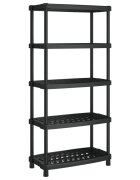 vidaXL Regál s 5 úložnými poličkami čierny 935x455x1945 cm PP