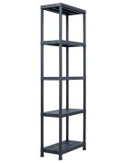 vidaXL Regál s úložnými poličkami čierny 60x30x180 cm plastový 125 kg