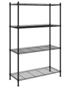 vidaXL Regál so 4 policami 90x35x137 cm čierny 200 kg
