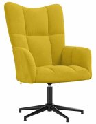 vidaXL Relaxačné kreslo horčicovo-žlté zamat