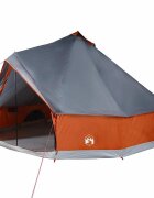 vidaXL Rodinný stan tipi 8 osôb sivo-oranžový vodeodolný