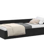 vidaXL Rohový rám postele Čierna 100 x 200 cm Zamat