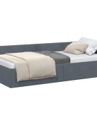 vidaXL Rohový rám postele Tmavo šedá 100 x 200 cm Zamat