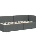 vidaXL Rohový rám postele Tmavo šedá 100 x 203 cm látka