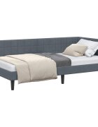 vidaXL Rohový rám postele Tmavo šedá 90 x 200 cm Zamat